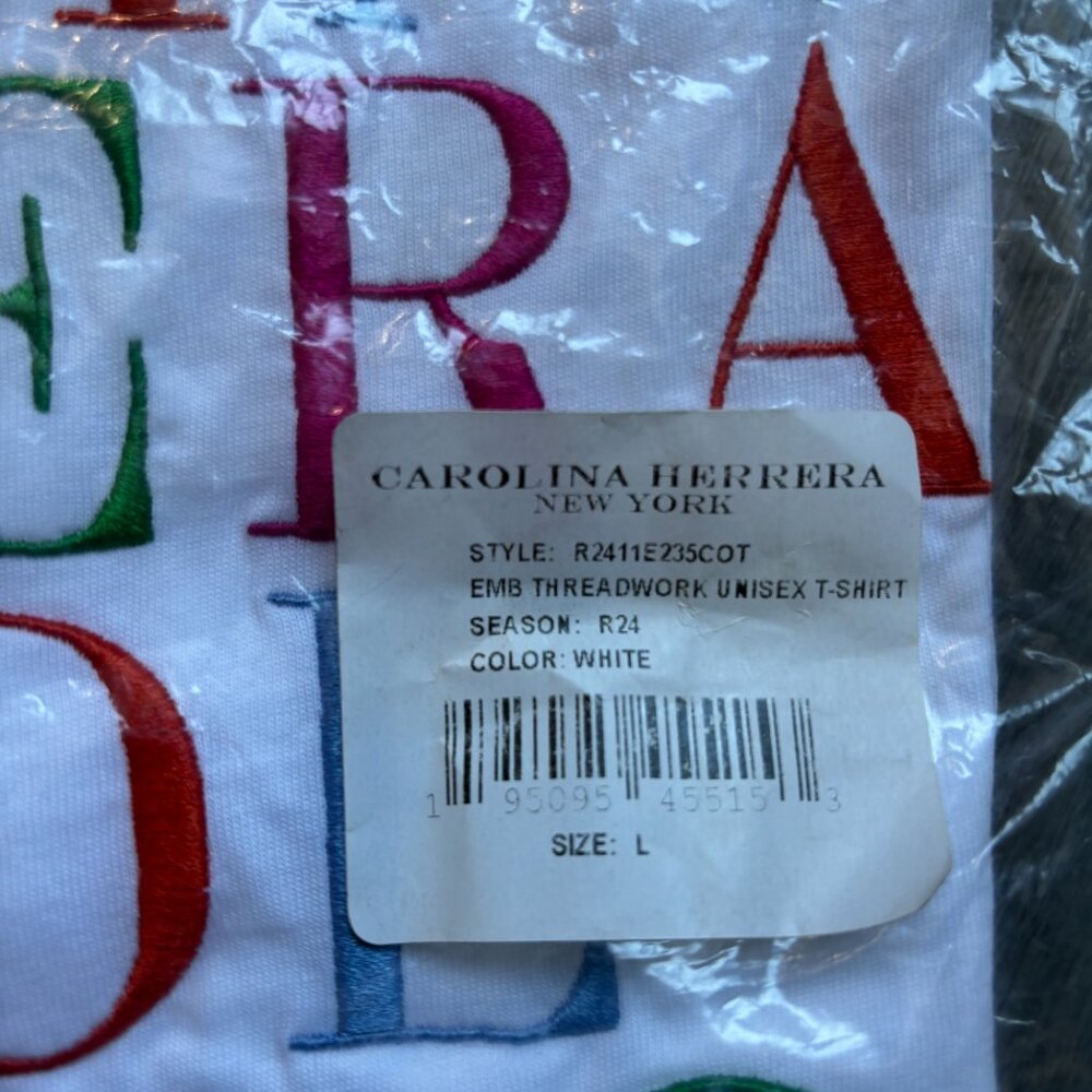 NEW Carolina Herrera SS24 Rio De Janiero Embroidered White T-Shirt - RARE - Picture 3 of 3